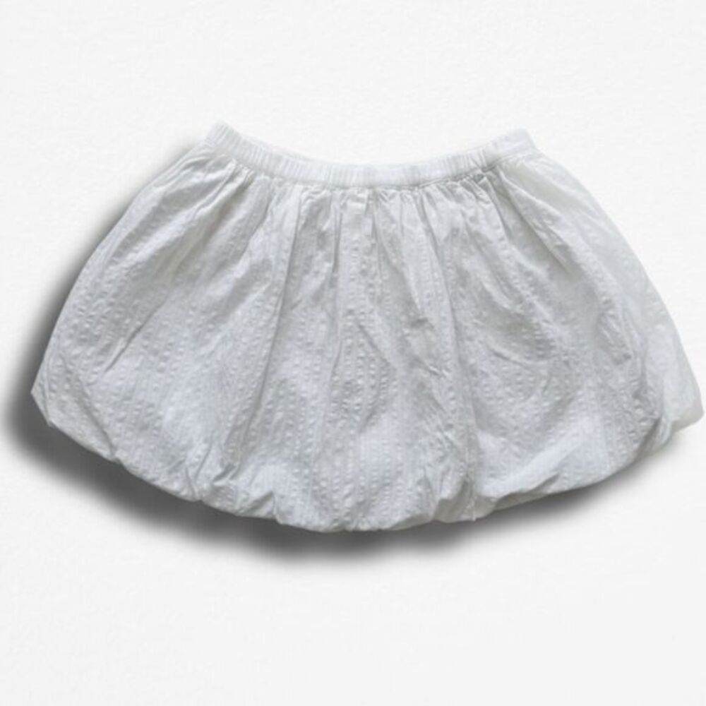 aerie White Mini Bubble Skirt